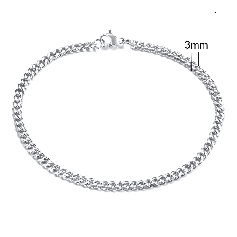 Vnox 3-11mm Chunky Miami Curb Chain Bracelet for Men