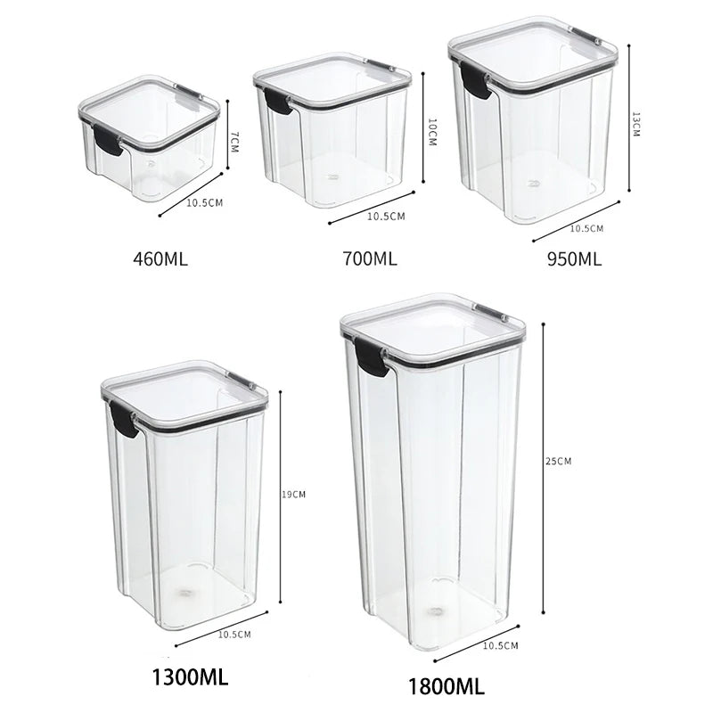 Plastic Sealed Jars Set