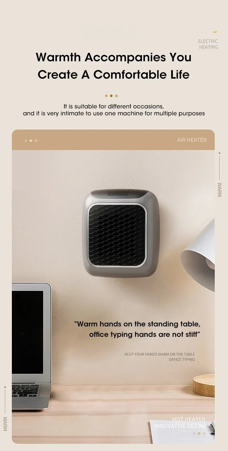 Portable Electric Heater – Energy-Saving, Fast Heating for Bedroom & Home Use
