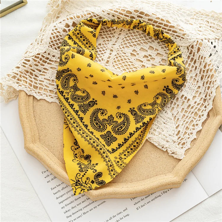Vintage Floral Print Beach Bandana Hair Scarf