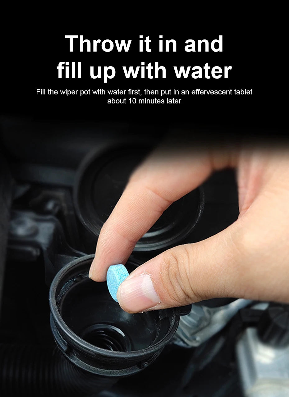 20/40pcs Effervescent Car Glass Cleaner Tablets