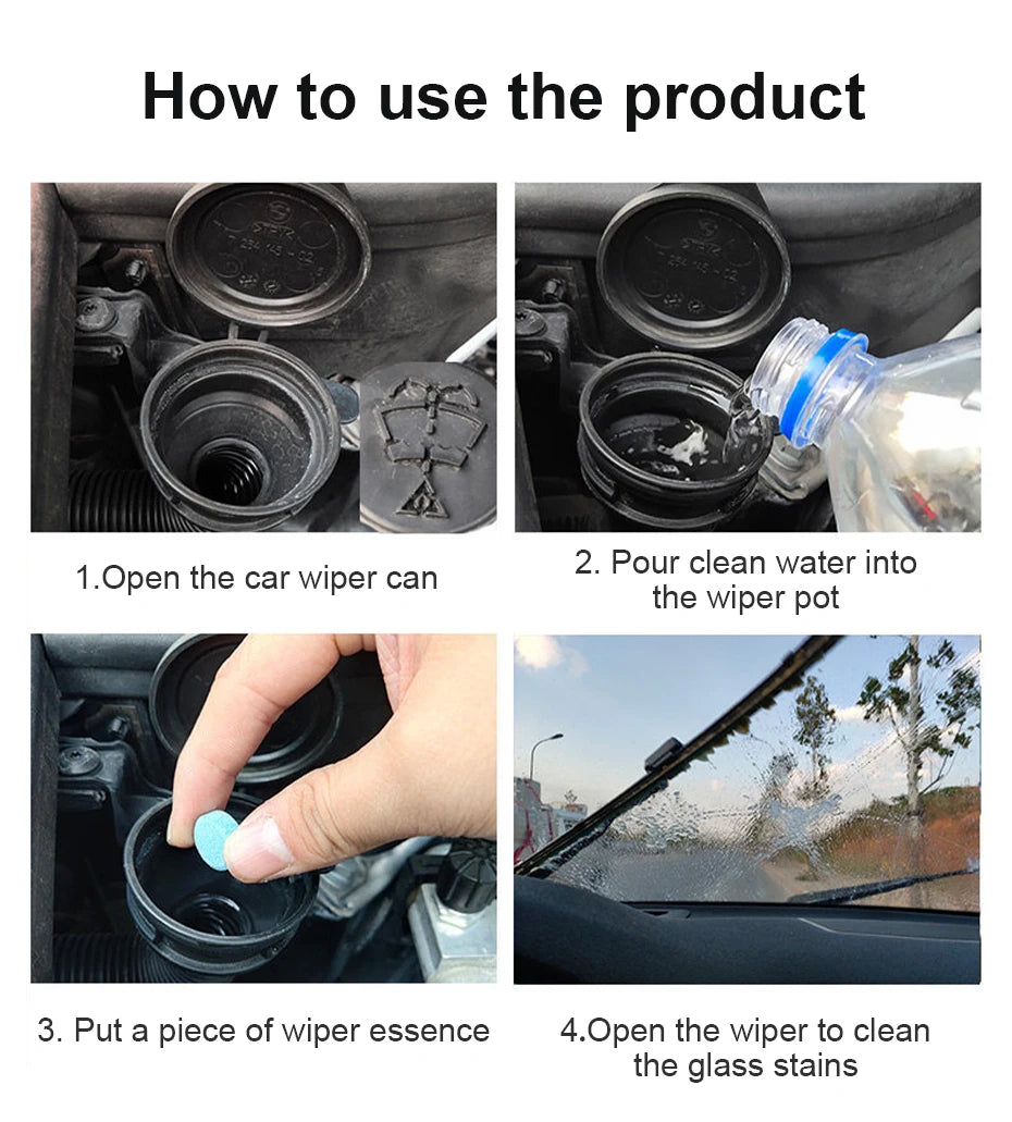 20/40pcs Effervescent Car Glass Cleaner Tablets