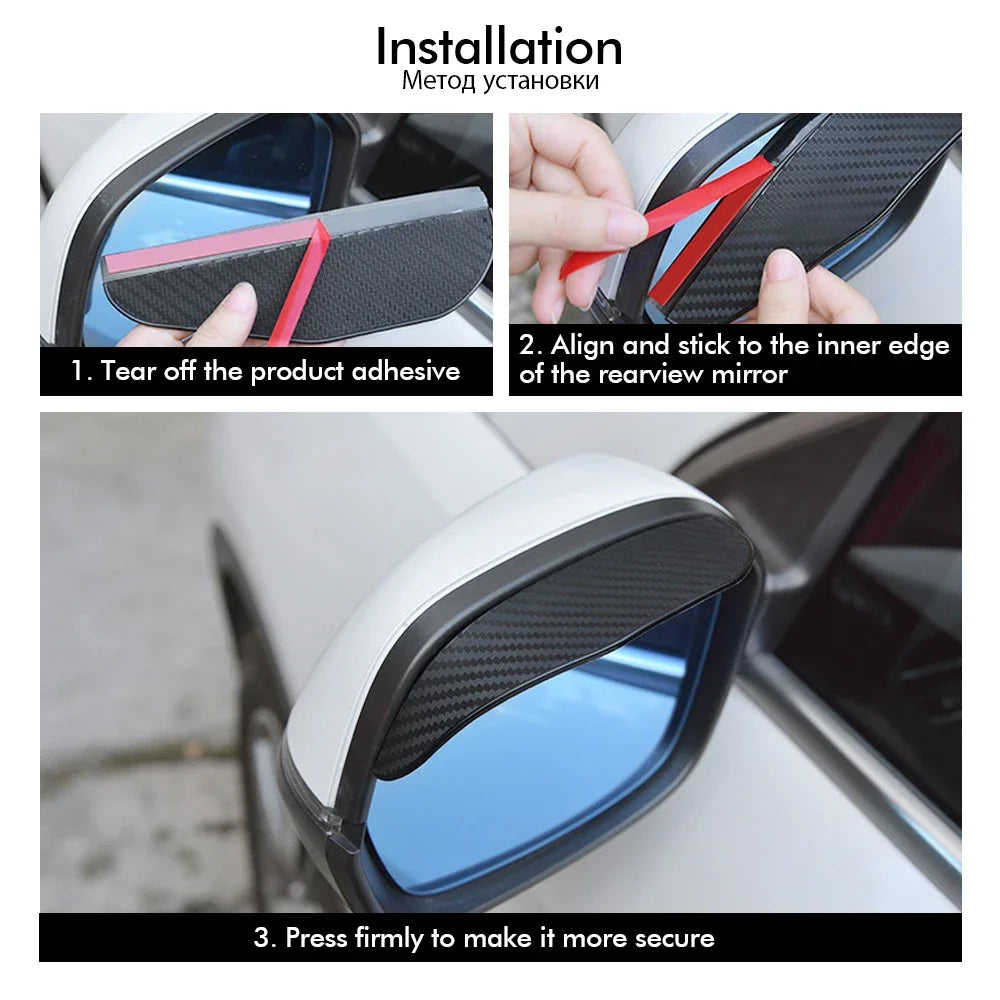2PCS Car Rearview Mirror Rain Eyebrow