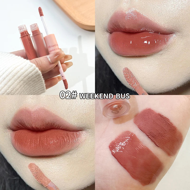 Double-Ended Lip Glaze – Long-Lasting Matte