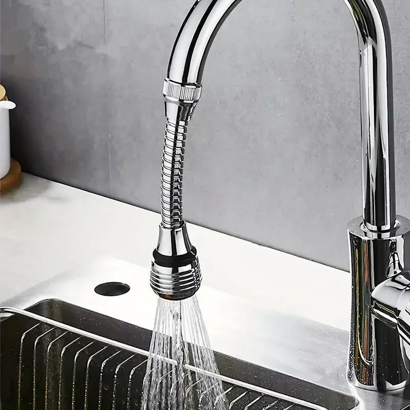 360° Rotating Faucet Head – Pressurized Anti-Splash Foam Sprayer for Kitchen