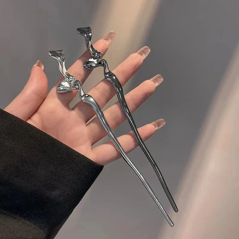 Unique Punk Personalized Metal Hair Stick