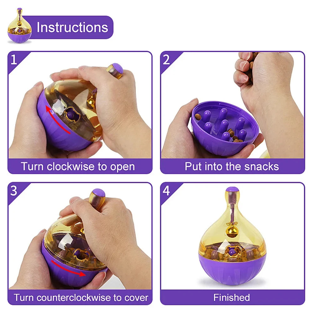 Pet Tumbler Feeder Toy – Interactive Food Dispensing Ball