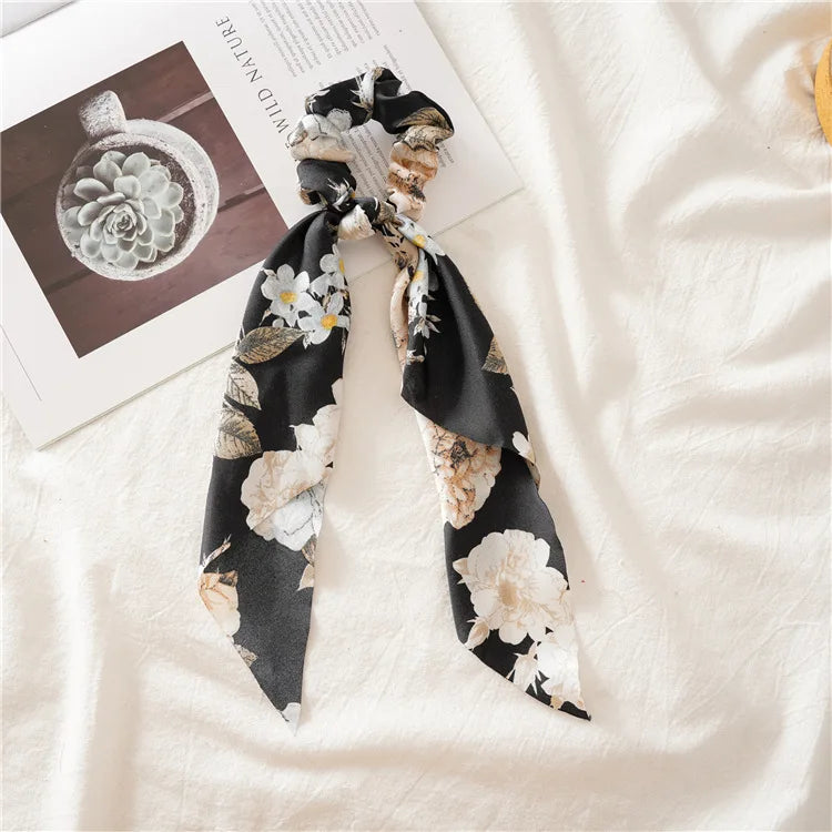 Vintage Floral Print Beach Bandana Hair Scarf