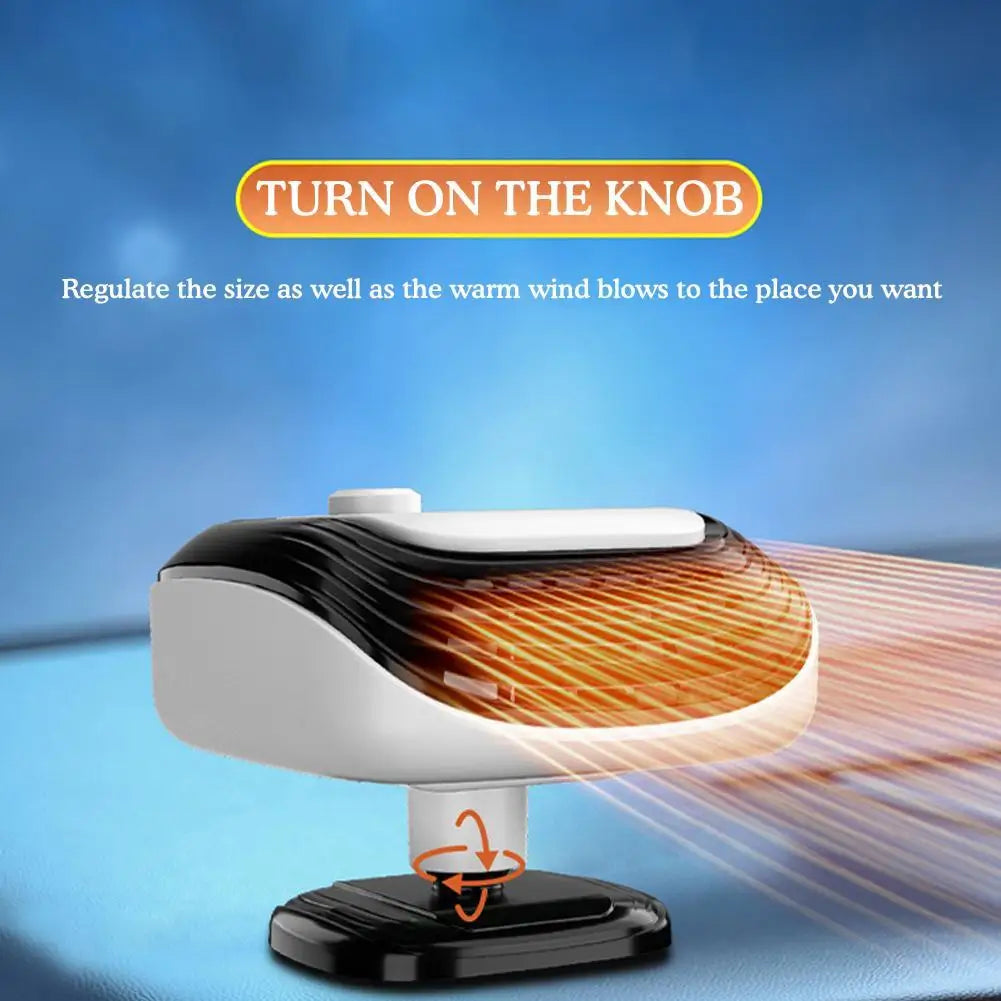 20W Car Heater & Fan – Fast Defrost and Cooling for Windshield
