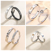 Adjustable Sun Moon Couple Rings