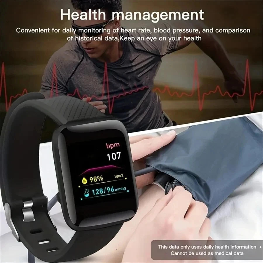 Multifunction Smart Watch D13 116Plus for Men Women Kids
