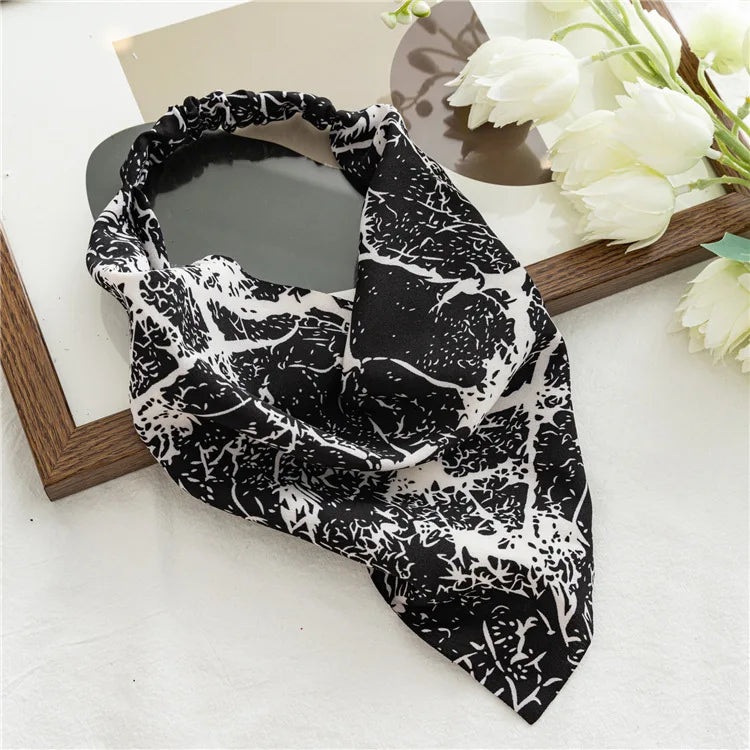 Vintage Floral Print Beach Bandana Hair Scarf