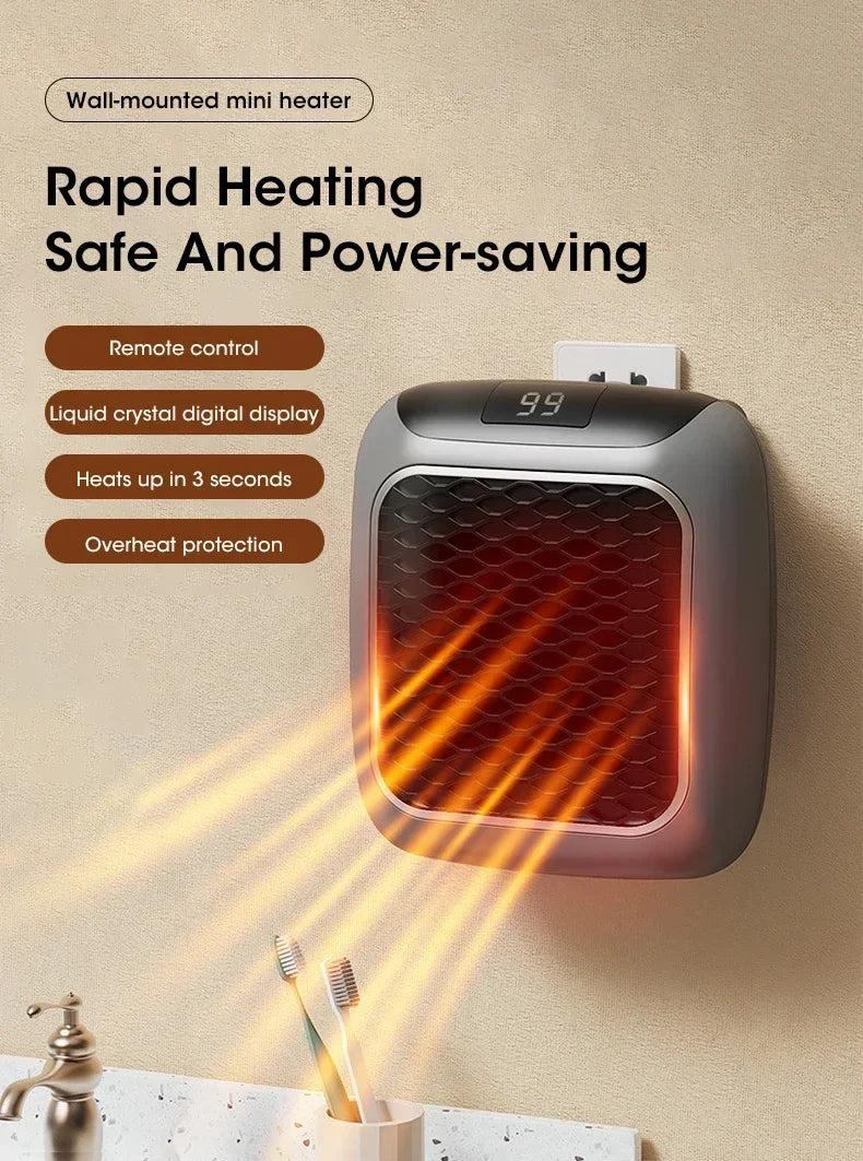 Portable Electric Heater – Energy-Saving, Fast Heating for Bedroom & Home Use