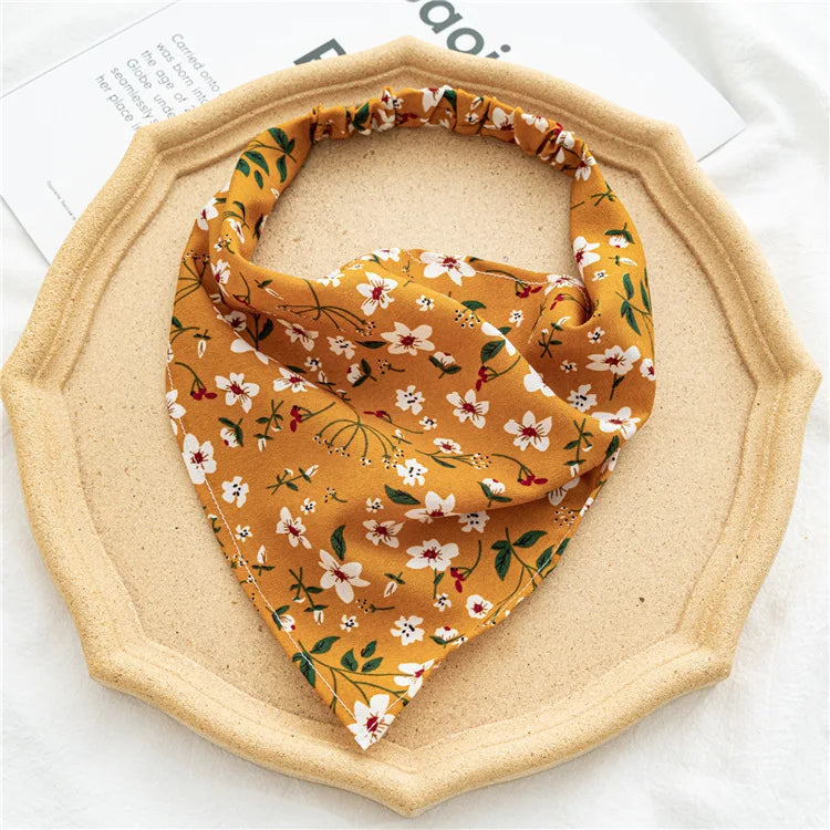 Vintage Floral Print Beach Bandana Hair Scarf