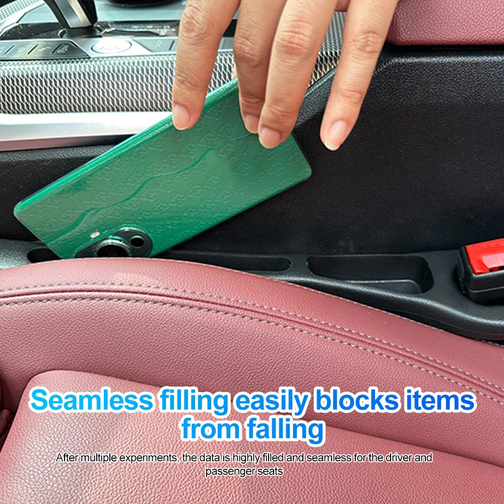 Car Seat Gap Filler – Leak-Proof Side Seam Plug Strip with Seatbelt Hole