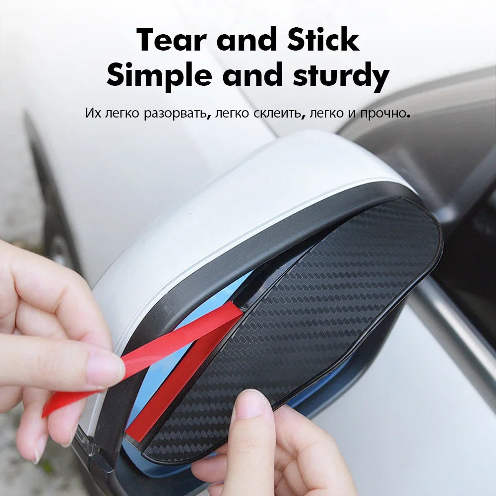2PCS Car Rearview Mirror Rain Eyebrow