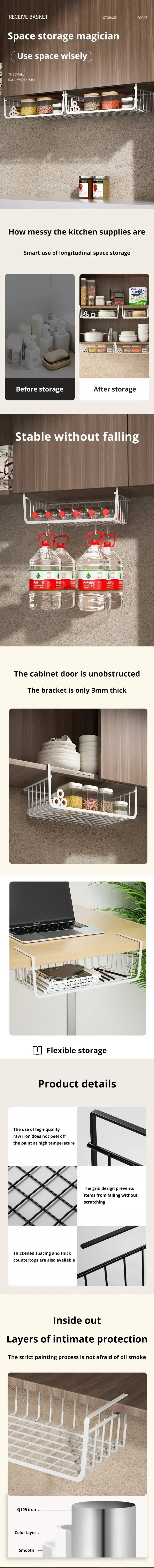 Hanging Net Basket – Large Capacity Iron Storage