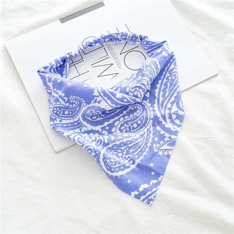 Vintage Floral Print Beach Bandana Hair Scarf