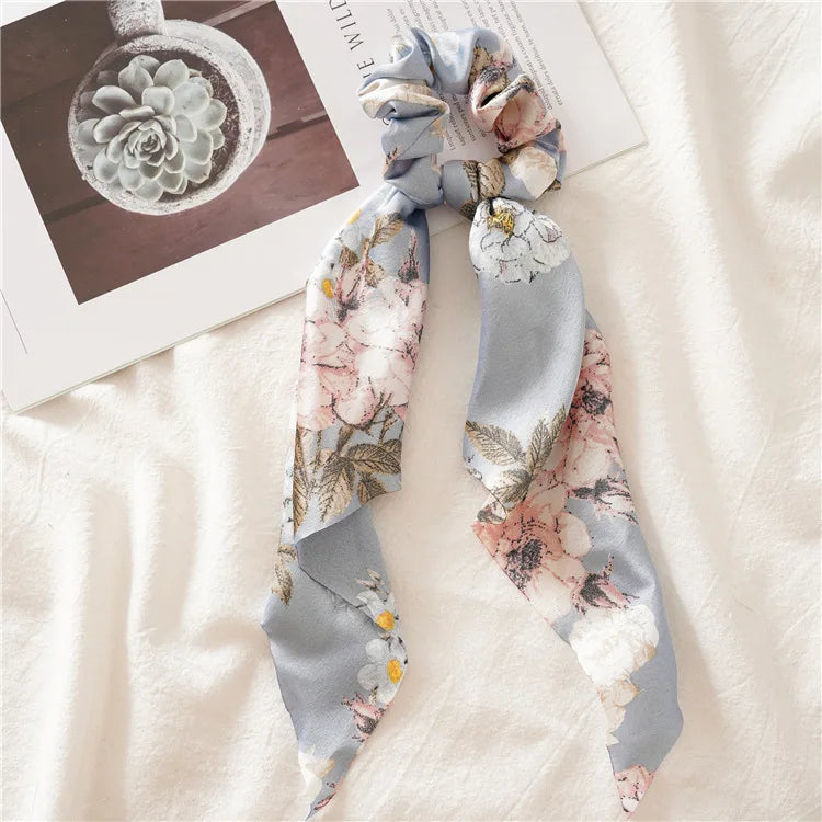 Vintage Floral Print Beach Bandana Hair Scarf