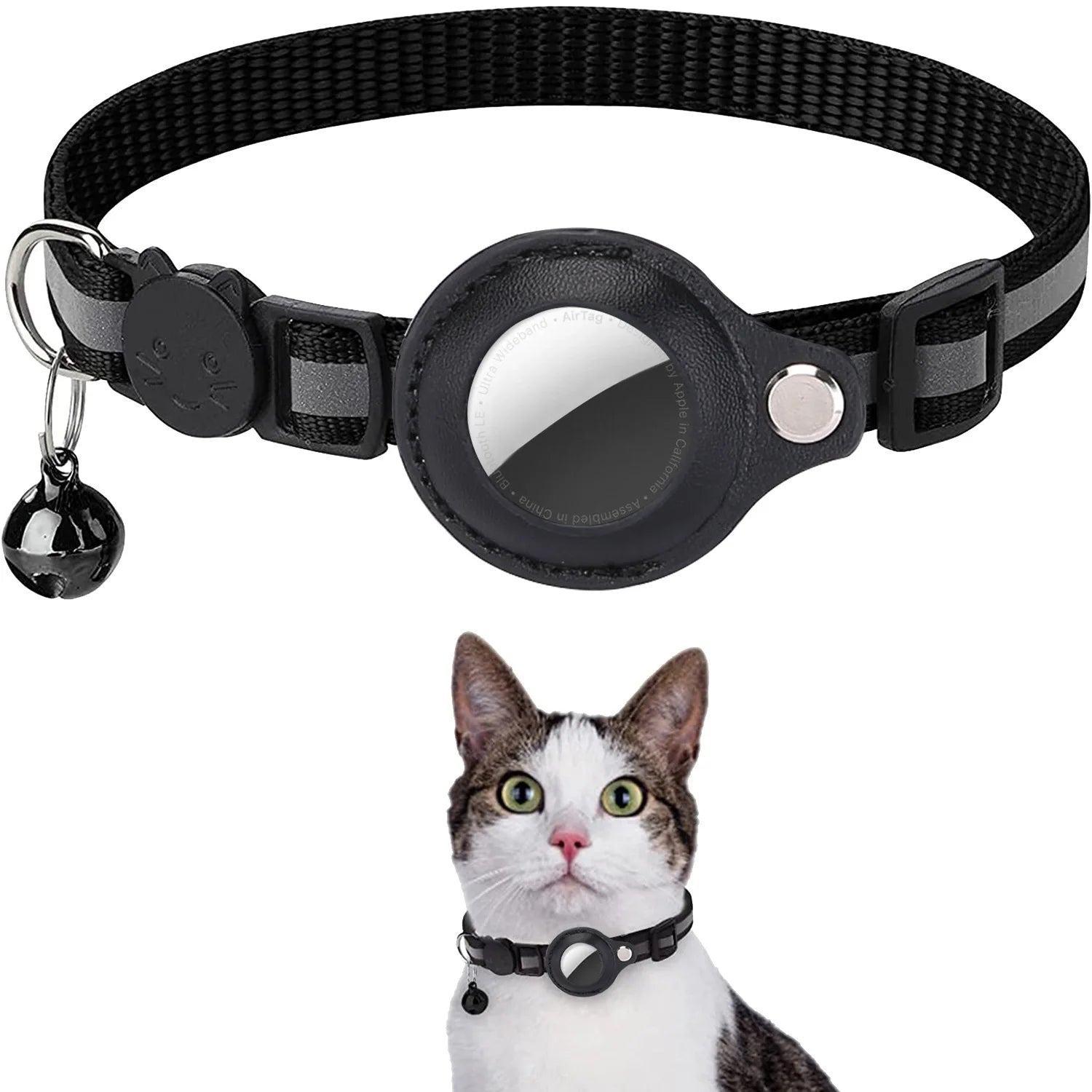 Cat AirTag Holder Collar – Adjustable, Breakaway Design