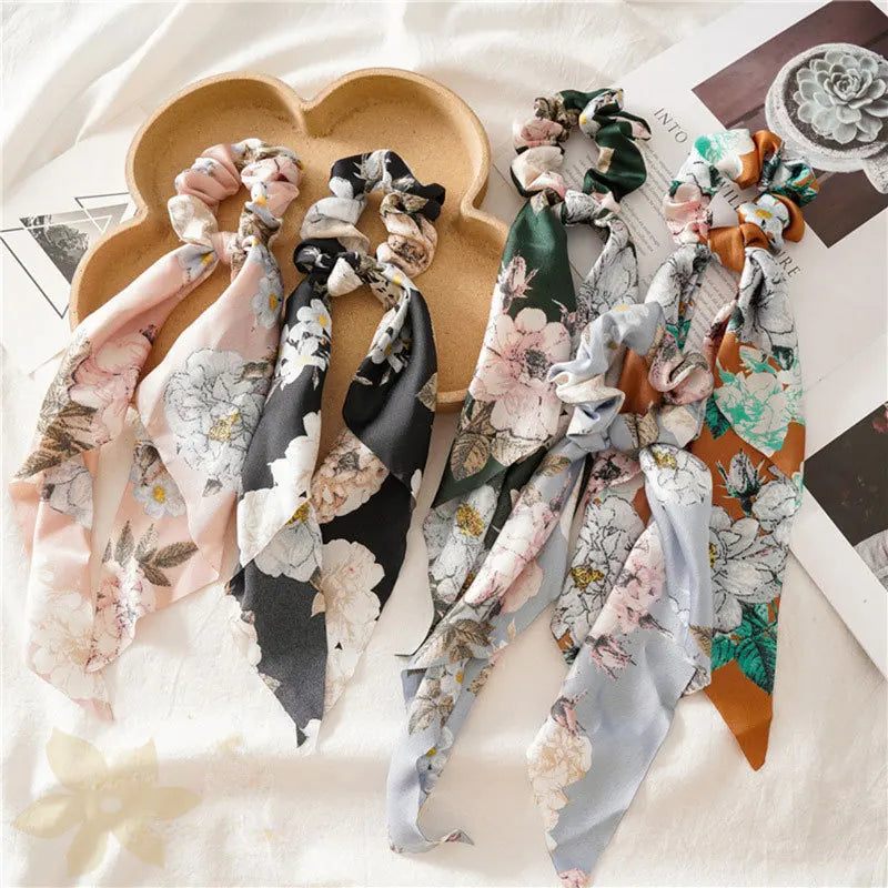 Vintage Floral Print Beach Bandana Hair Scarf
