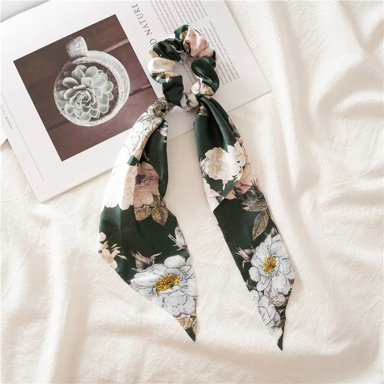 Vintage Floral Print Beach Bandana Hair Scarf