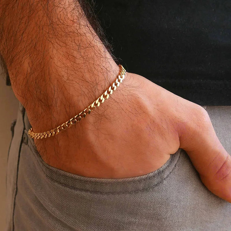 Vnox 3-11mm Chunky Miami Curb Chain Bracelet for Men