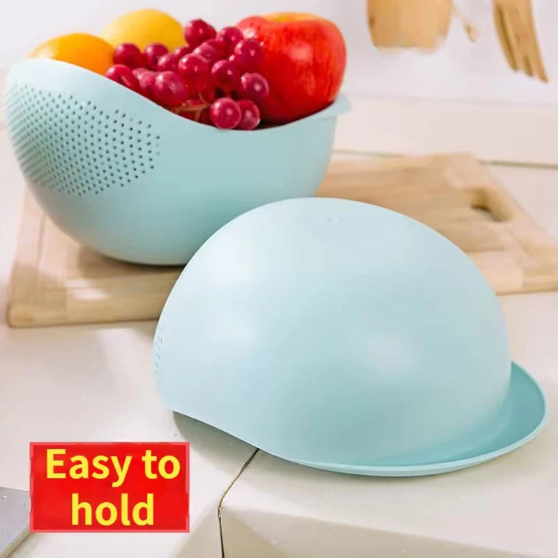 Plastic Rice Sieve & Colander – Washing Filter for Rice, Beans, & Fruit