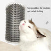 Cat Wall Brush with Catnip – Self-Grooming Corner Scratcher & Massager