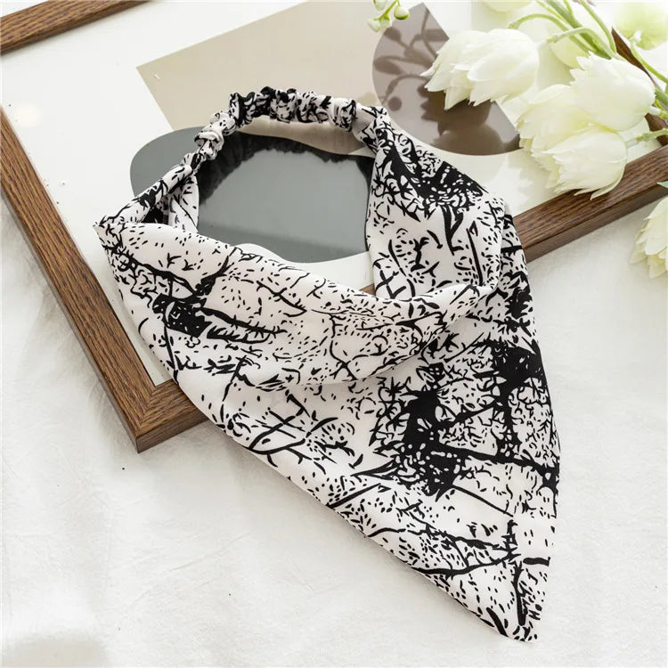 Vintage Floral Print Beach Bandana Hair Scarf