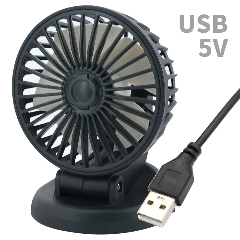 360° Adjustable 3-Head Car Fan