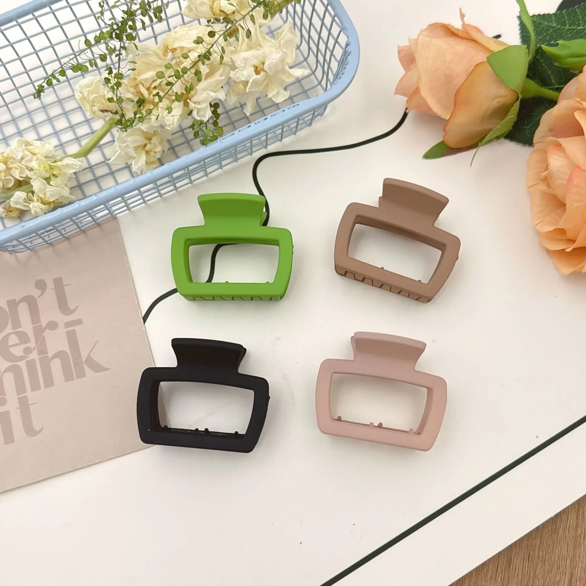 4PCS Women's Square Hair Claw Clips