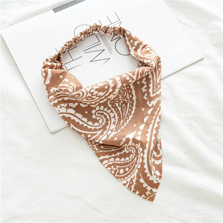 Vintage Floral Print Beach Bandana Hair Scarf