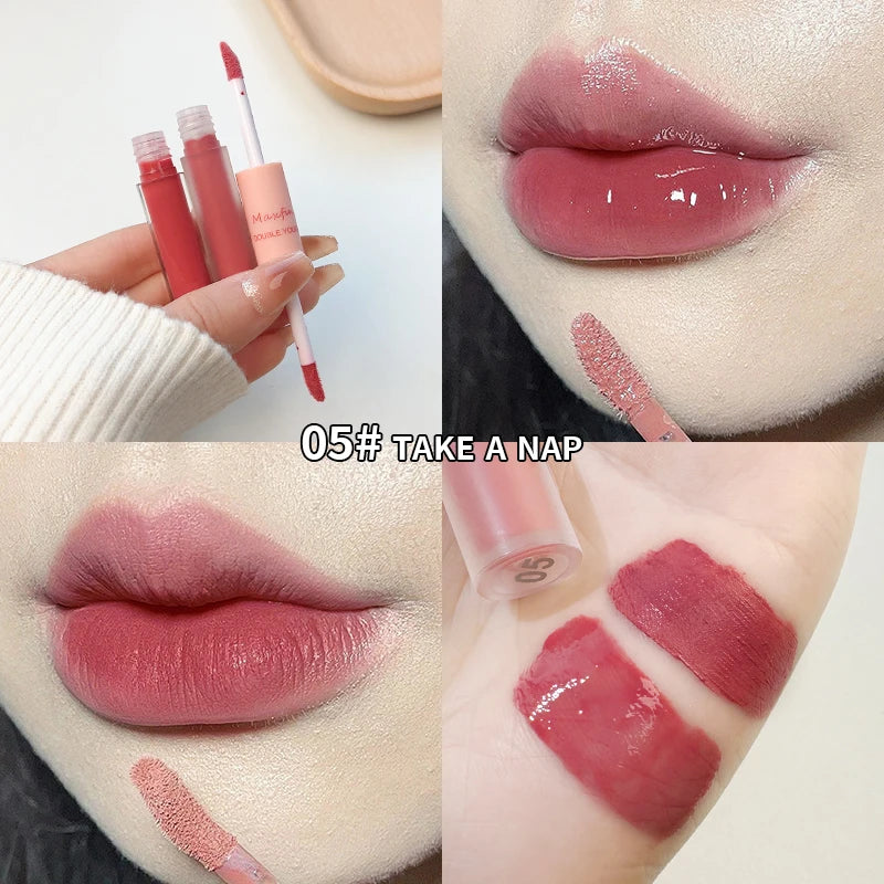 Double-Ended Lip Glaze – Long-Lasting Matte