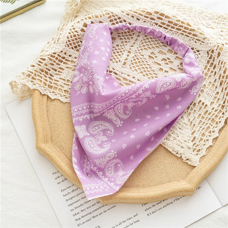 Vintage Floral Print Beach Bandana Hair Scarf