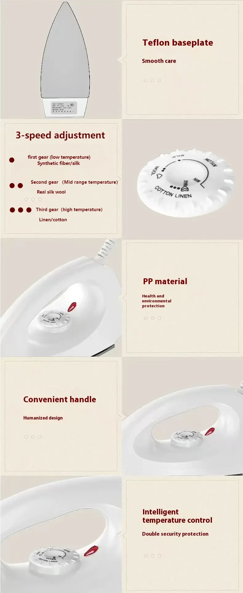 1000W Handheld Electric Iron