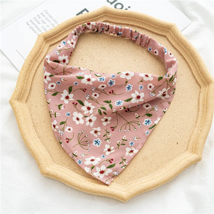 Vintage Floral Print Beach Bandana Hair Scarf