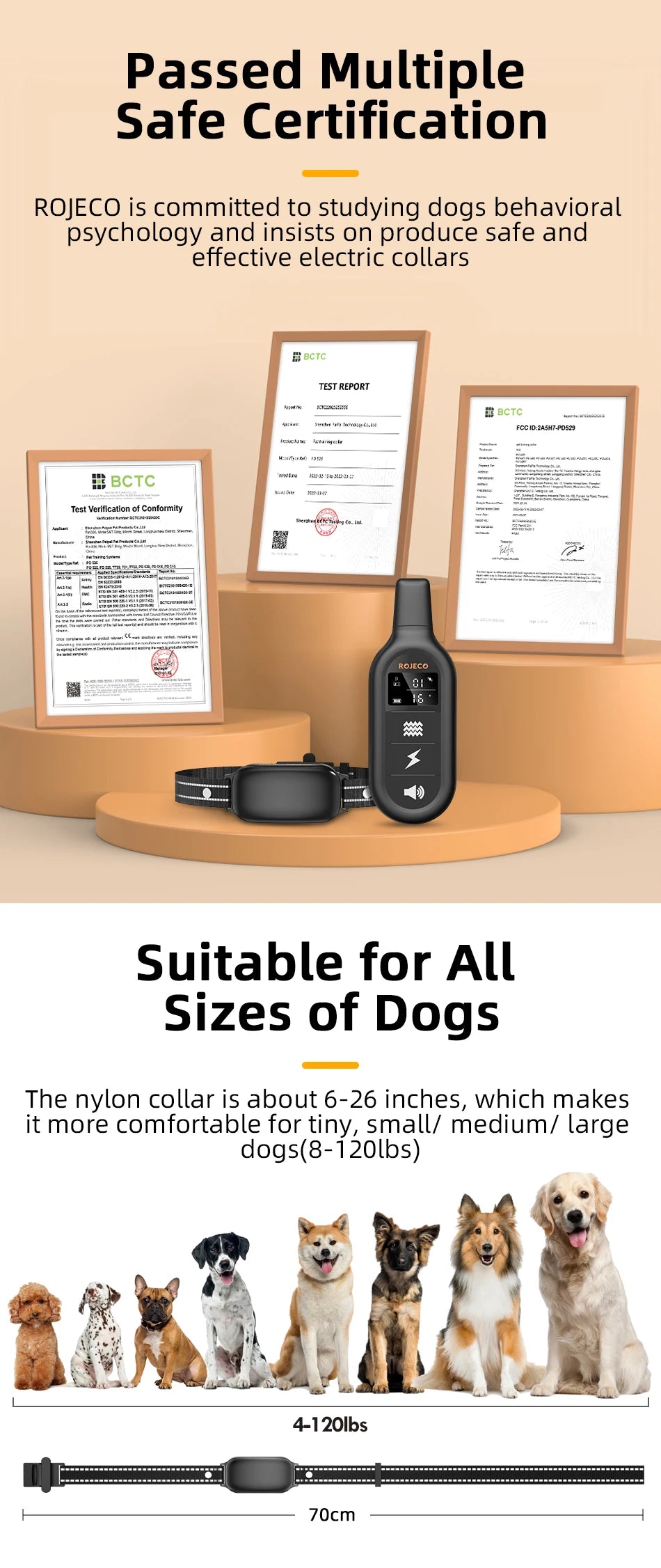 Rojeco Electric Dog Training Collar