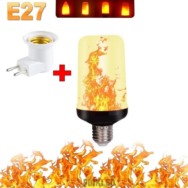 B22/E27 LED Flame Light Bulb – 4 Modes Fire Effect