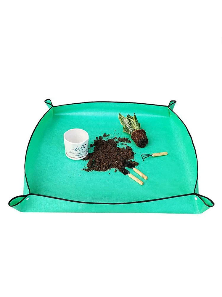 Waterproof Foldable Plant Pot Mat with Gloves