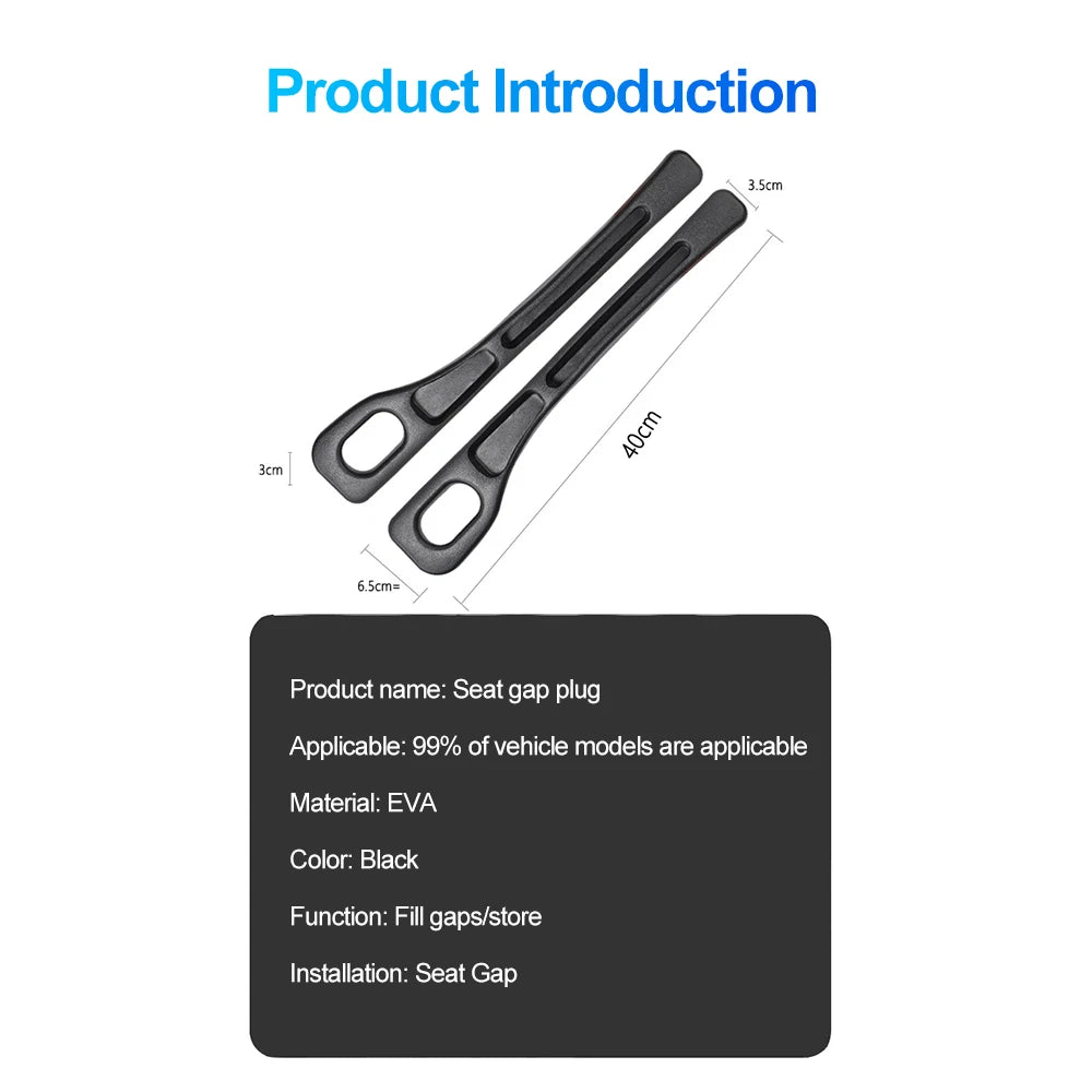 Car Seat Gap Filler – Leak-Proof Side Seam Plug Strip with Seatbelt Hole
