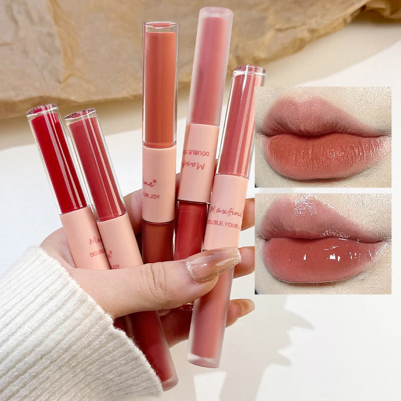 Double-Ended Lip Glaze – Long-Lasting Matte
