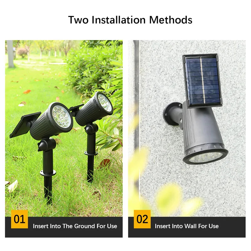 9-LED Solar Spotlights