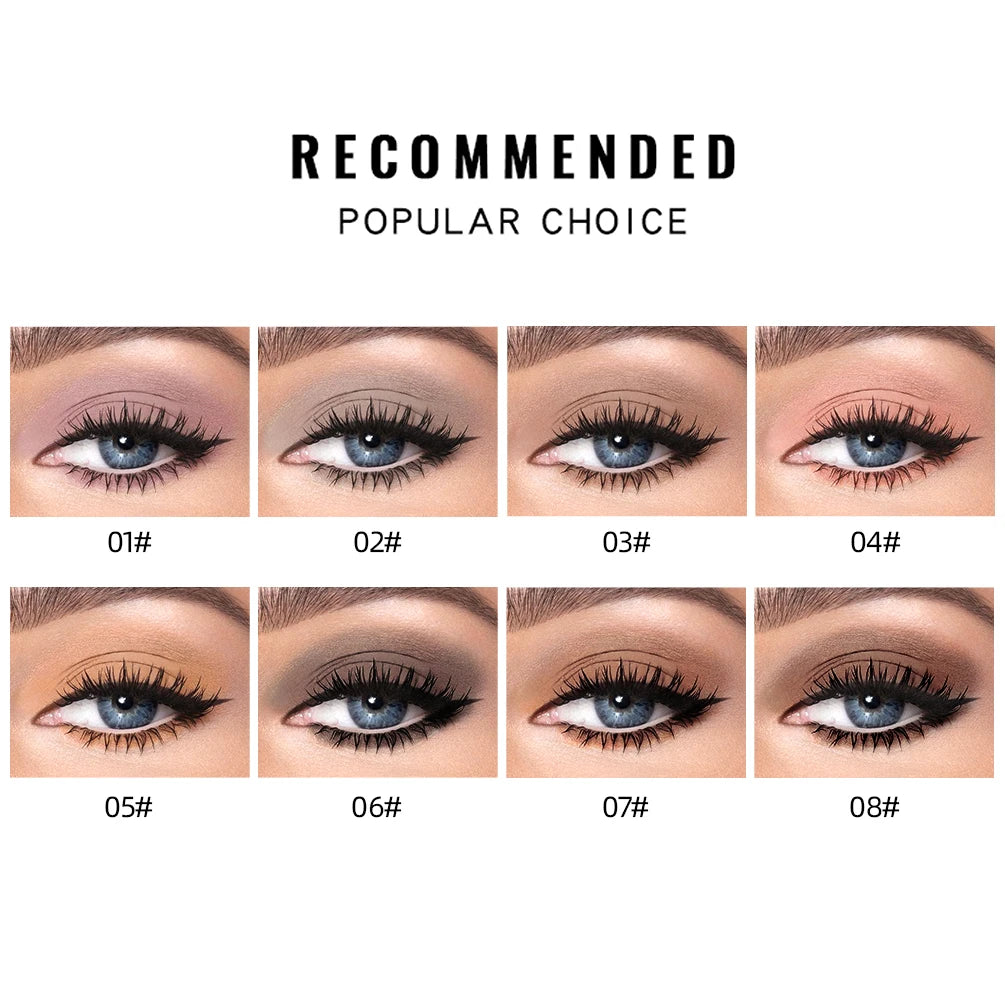QIBEST 8-Color Matte Liquid Eyeshadow Stick