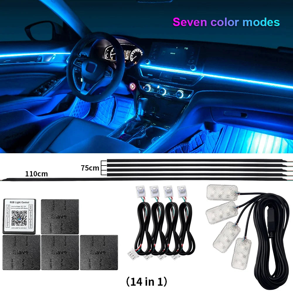 18-in-1 Dual Zone Car Ambient Light Kit