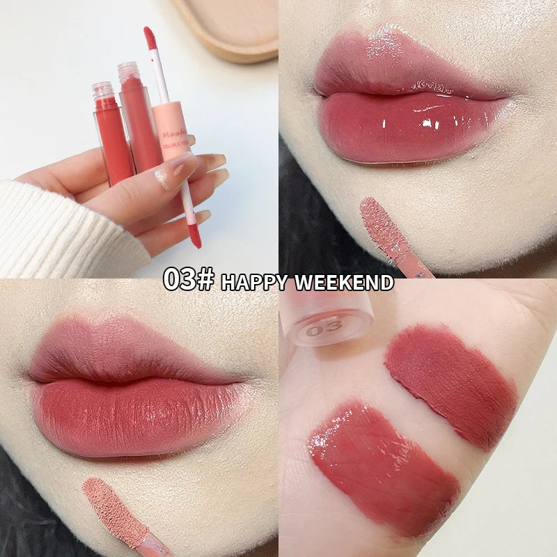 Double-Ended Lip Glaze – Long-Lasting Matte