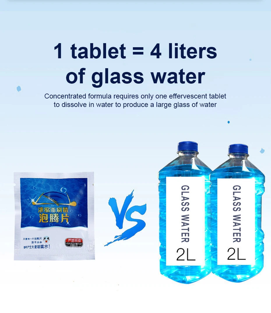 20/40pcs Effervescent Car Glass Cleaner Tablets
