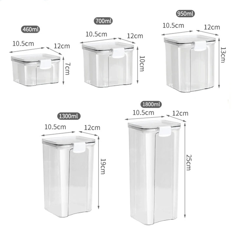 Plastic Sealed Jars Set