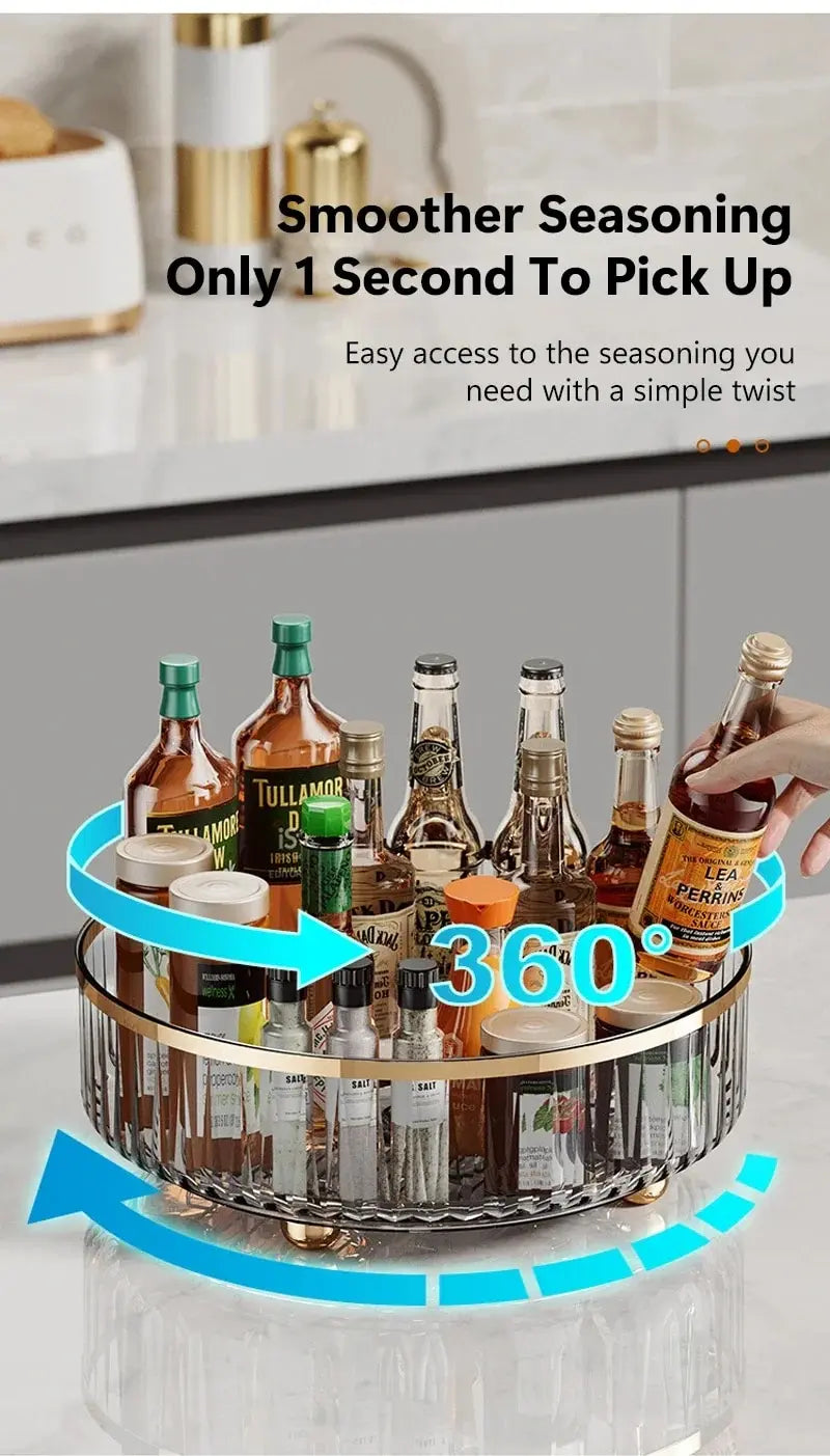 Rotating Spice Rack - Kitchen Organizer