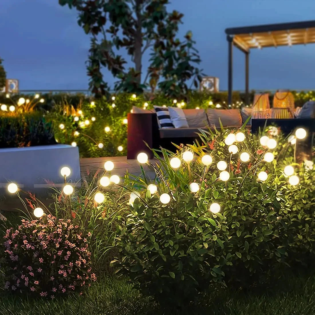 Upgraded Solar Firefly Garden Lights